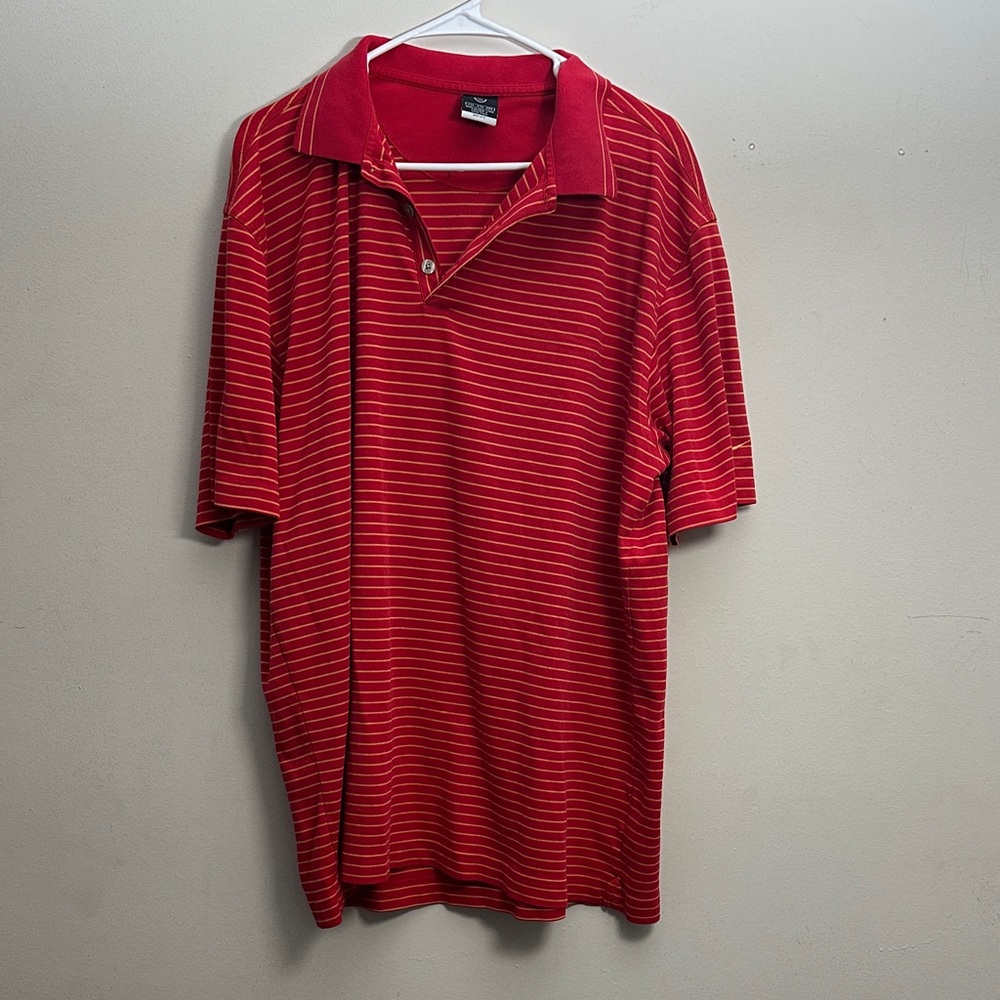 Nike Striped Red Polo Shirt
